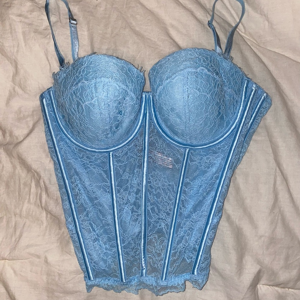 Victoria's Secret Blue Lace Corset